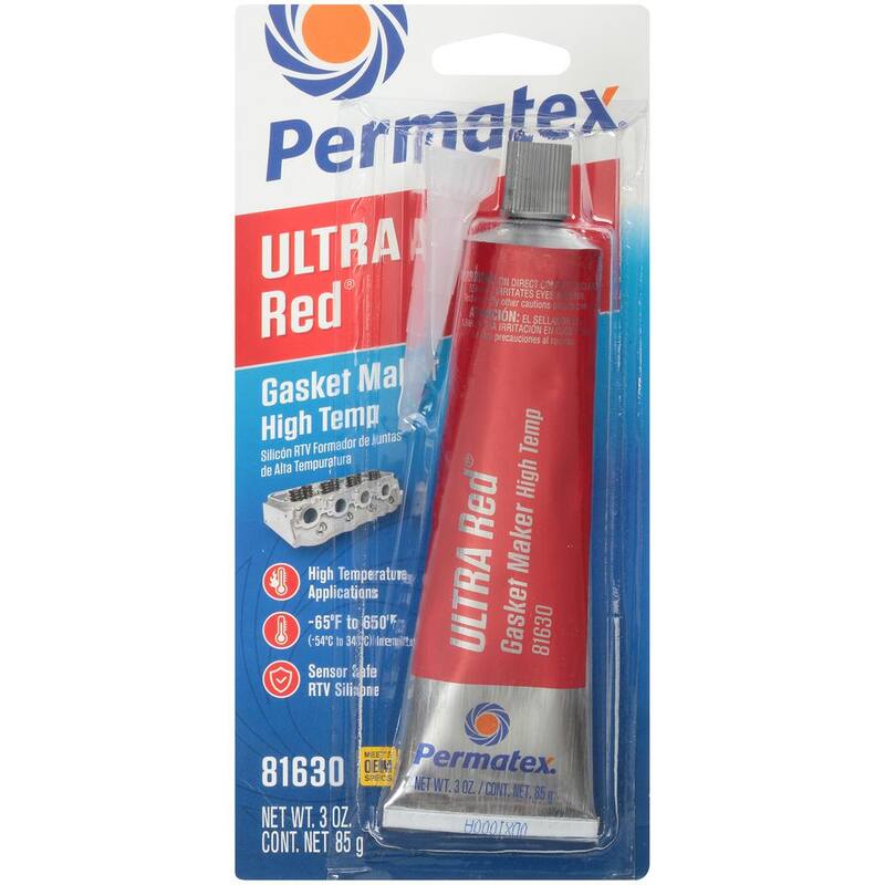 Permatex 3 oz. High-Temp Red RTV Silicone Gasket Maker - 75152