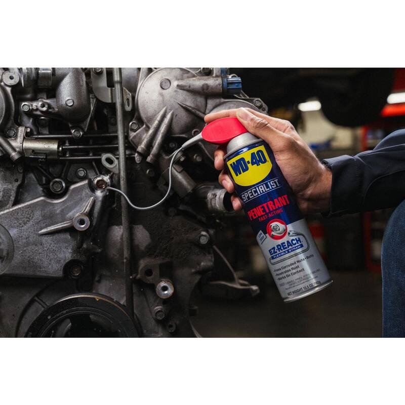 WD-40 SPECIALIST 13.5 oz. Penetrant with EZ Reach, Fast Acting Formula with Flexible Straw Spray (2-Pack) - 612069
