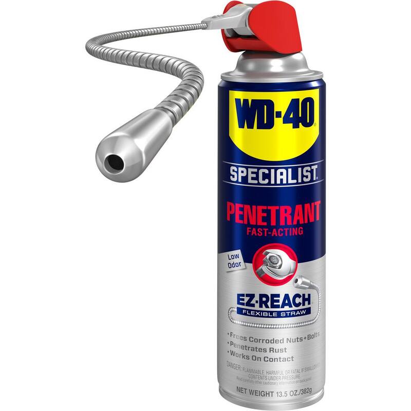 WD-40 SPECIALIST 13.5 oz. Penetrant with EZ Reach, Fast Acting Formula with Flexible Straw Spray (2-Pack) - 612069
