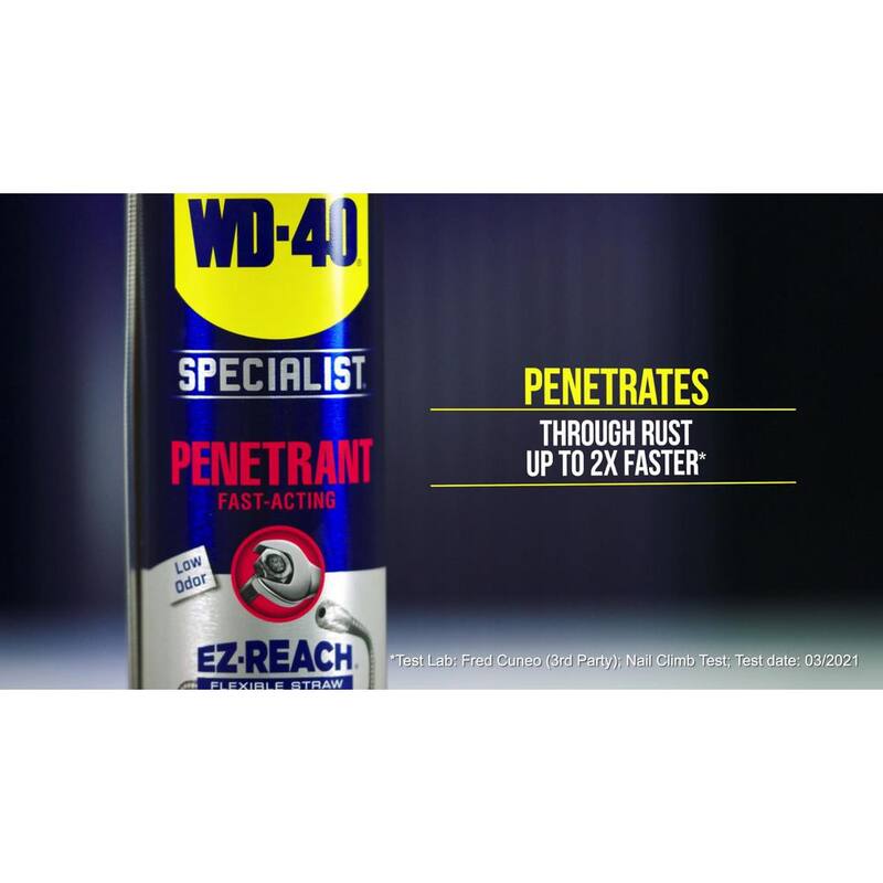 WD-40 SPECIALIST 13.5 oz. Penetrant with EZ Reach, Fast Acting Formula with Flexible Straw Spray (2-Pack) - 612069