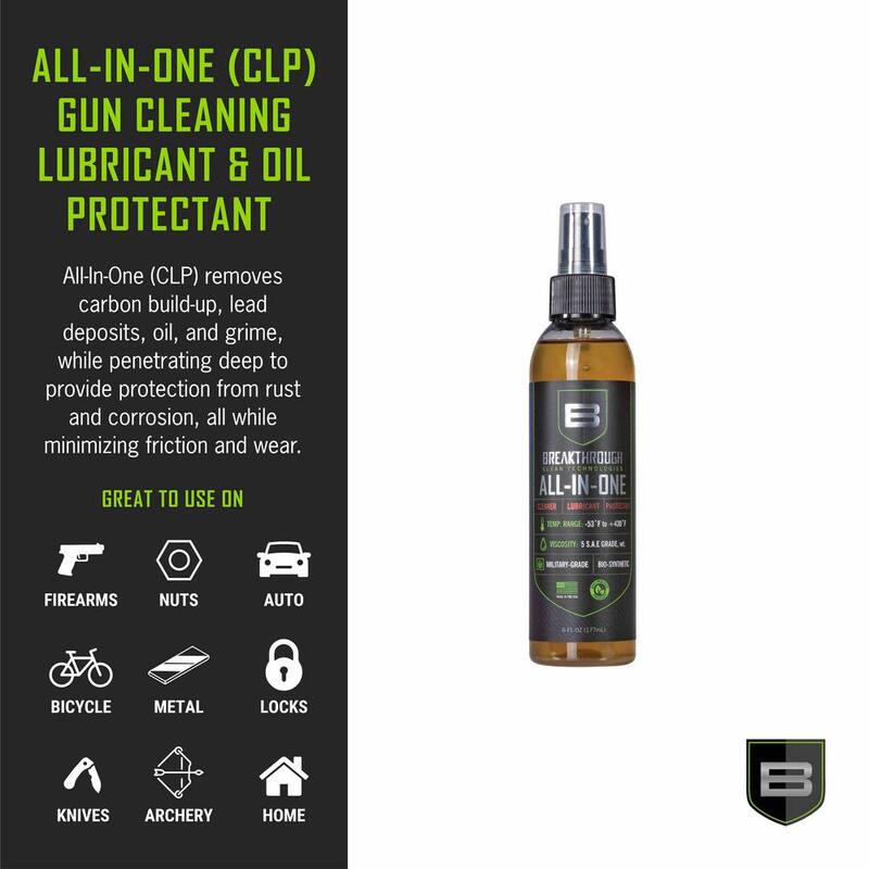 B BREAKTHROUGH CLEAN TECHNOLOGIES Battle Born Bio-Synthetic All-In-One (CLP) Cleaner, Lubricant and Protectant, 6 oz. Bottle - BB-AIO-6OZ