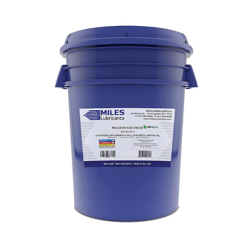 Miles Lubricants Milesyn SXR 5W30 API GF-5/SN, Dexos1, 5 Gal. Full Synthetic Motor Oil Pail - MSF100303
