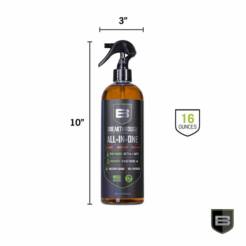 B BREAKTHROUGH CLEAN TECHNOLOGIES Battle Born Bio-Synthetic All-In-One (CLP) Cleaner, Lubricant, and Protectant, 16oz Bottle - BB-AIO-16OZ
