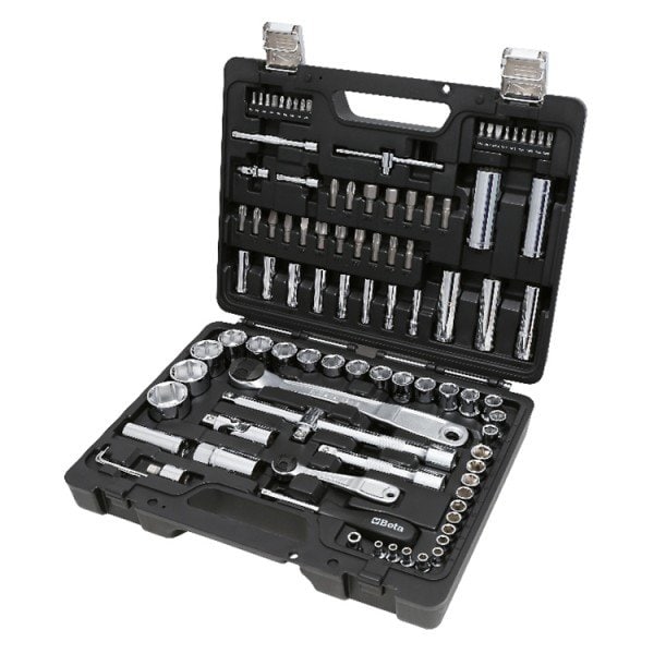 Beta 98 Piece Socket Set - 45 1/4" and 1/2"  Hand Sockets, 35 Bits, Hex Keys and 14 Accessories - 009031098