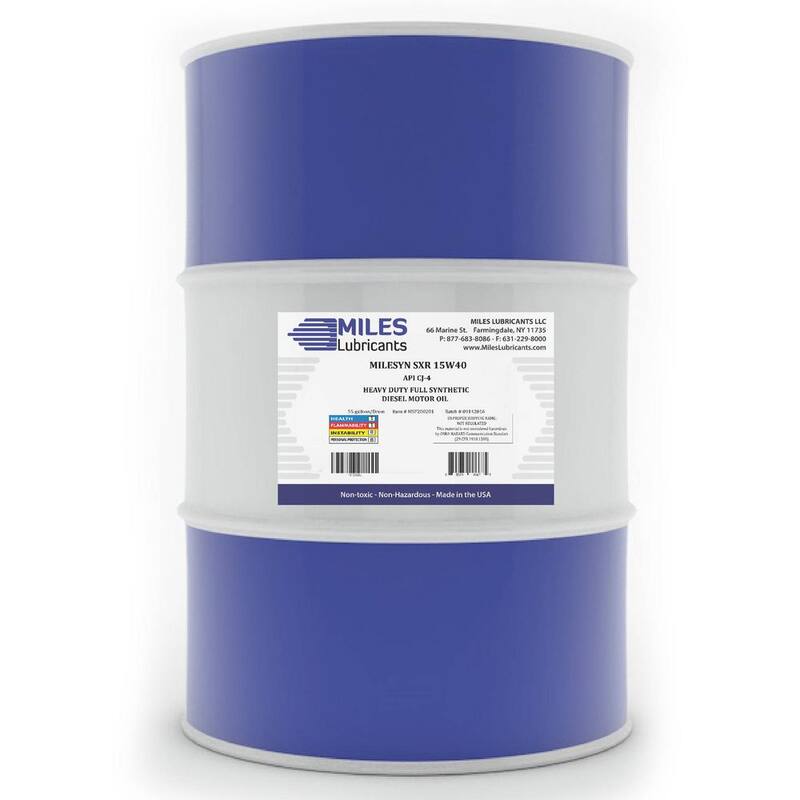 Miles Lubricants Milesyn SXR 15W-40 API CK-4, 55 Gal. Full Synthetic Diesel Motor Oil Drum - MSF200201