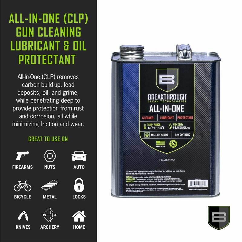 B BREAKTHROUGH CLEAN TECHNOLOGIES 1 Gal. BCT Battle Born Bio-Synthetic All-In-One (CLP) Cleaner Lubricant and Protectant Can - BB-AIO-1GL