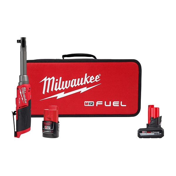 Milwaukee Tool M12 FUEL Ratchet Kit + XC5.0 Battery - 2569-21, 48-11-2450