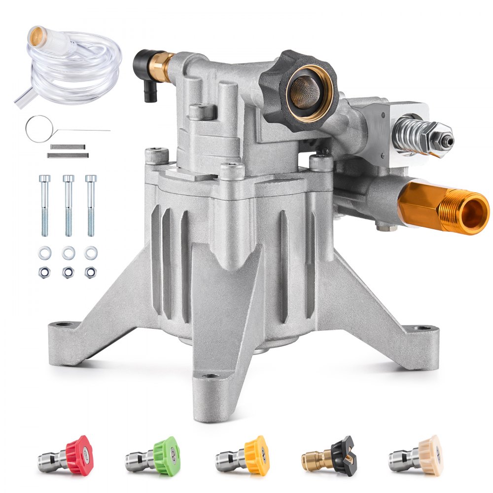 Pressure Washer Pump 7/8" Shaft Vertical 3300 PSI 3.0GPM with 5 Nozzles - ZZXPB25GPM78V65QWV0