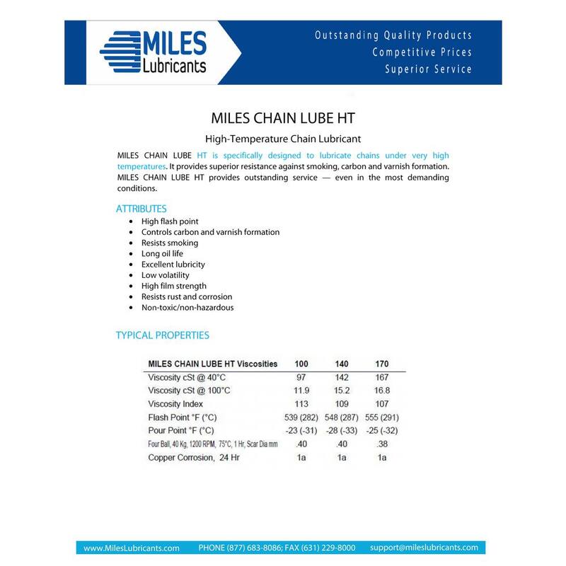 Miles Lubricants MILES CHAIN LUBE HT 170 5 Gal. Pail - MSF2062003