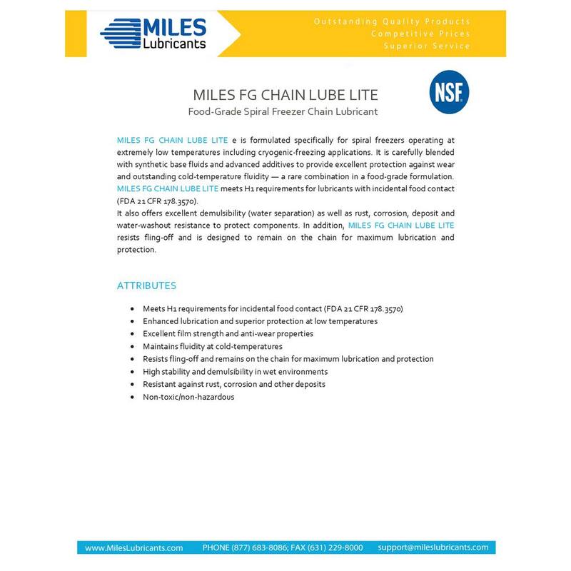 Miles Lubricants MILES FG CHAIN LUBE LITE 32 5 Gal. Pail - MSF2064003