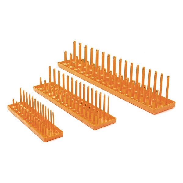 Gearwrench 3 Pc. 1/4", 3/8" & 1/2" Drive Orange Metric Socket Storage Tray Set - 83119
