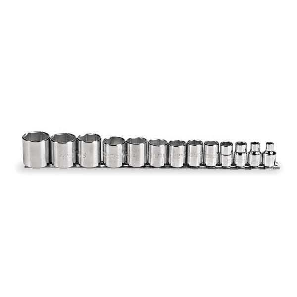 Proto 3/8" Drive Socket Set SAE 13 Pieces 1/4 in to 1 in , Full Polish - J52126