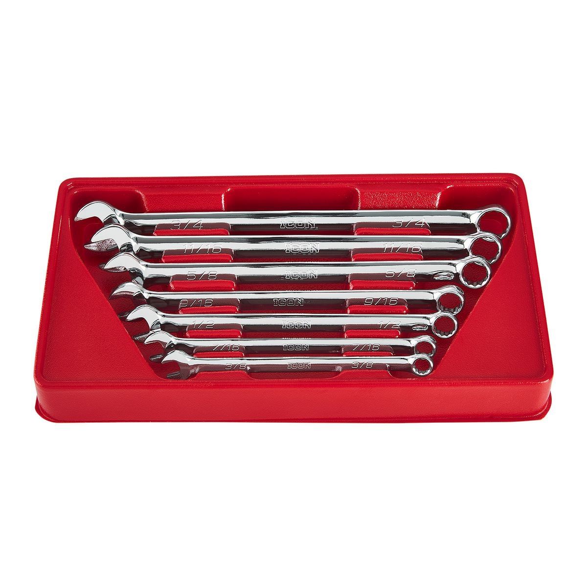 Juego de llaves combinadas Icon Professional Long SAE de 7 piezas - 56612.