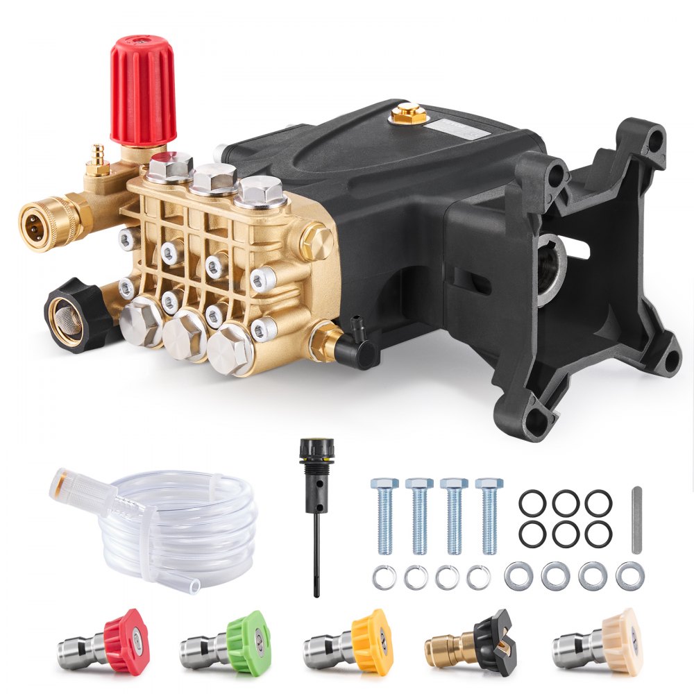 Pressure Washer Pump 1" Shaft Horizontal Triplex Plunger 4000 PSI 4.0GPM - HZQZB4GPM1INYOT93V0