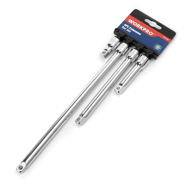 Prime-Line WORKPRO W074459 3/8 in. Socket Drive Extension Bar Set, Heat-Treated-Steel Single Pack - W074459