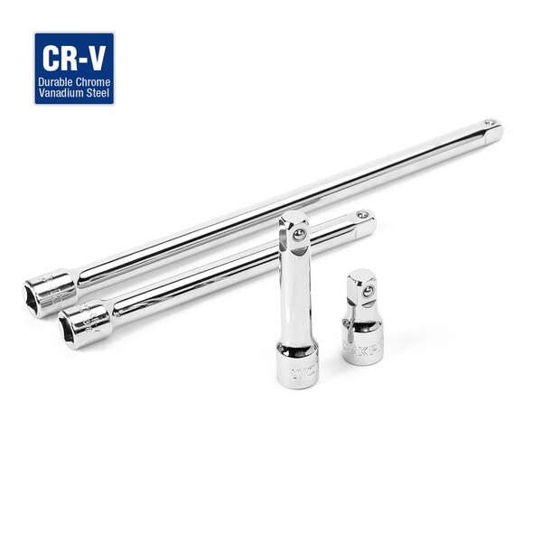 Prime-Line WORKPRO W074459 3/8 in. Socket Drive Extension Bar Set, Heat-Treated-Steel Single Pack - W074459