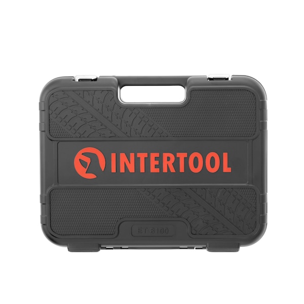 Intertool 1/4 in., 1/2 in. Drive Full Mechanics Tool Set, 100 pcs - ET08-8100
