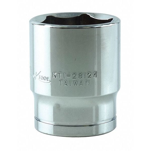 K-Tool International 1/2 in Drive, 24mm 6 pt Metric Socket, 6 Points - KTI-28124