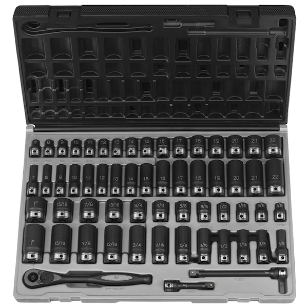 Grey Pneumatic SKT SET 3/8" DR 59 PC FRACT&MET DUO 12PT - GP81259CRD
