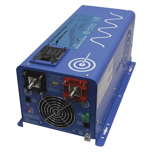 Aims Power Power Inverter and Battery Charger, Pure Sine Wave, 9,000 W Peak, 3,000 W Continuous, 2 Outlets - PICOGLF30W24V120VR