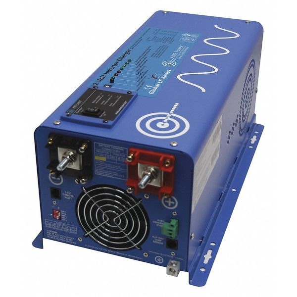Aims Power Power Inverter and Battery Charger, Pure Sine Wave, 6,000 W Peak, 2,000 W Continuous, 1 Outlets - PICOGLF20W48V120VR