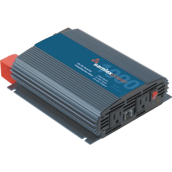 Samlex America Power Inverter, Modified Sine Wave, 6,000 W Peak, 3,000 W Continuous, 3 Outlets - SAM-3000-12