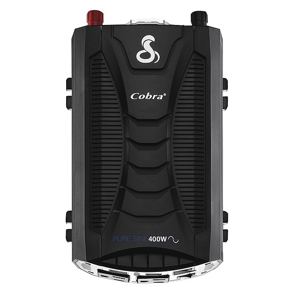 Cobra Power Inverter, Pure Sine Wave, 800 W Peak, 400 W Continuous, 4 Outlets - CPI400PSW