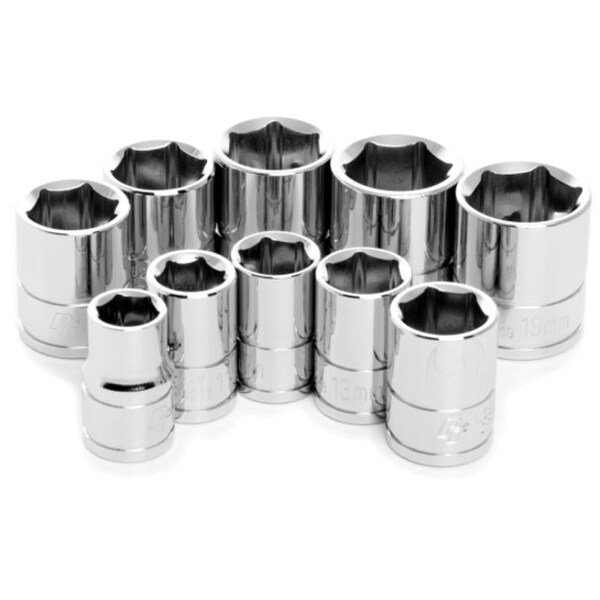 Performance Tool 10-Pc 3/8 In Dr. Metric Socket Set, W38202 - W38202