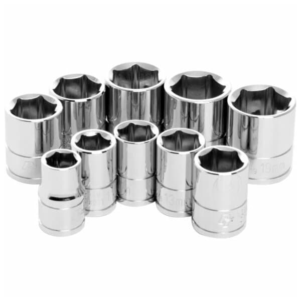 Performance Tool 10-Pc 3/8 In Dr. Metric Socket Set, W38202 - W38202