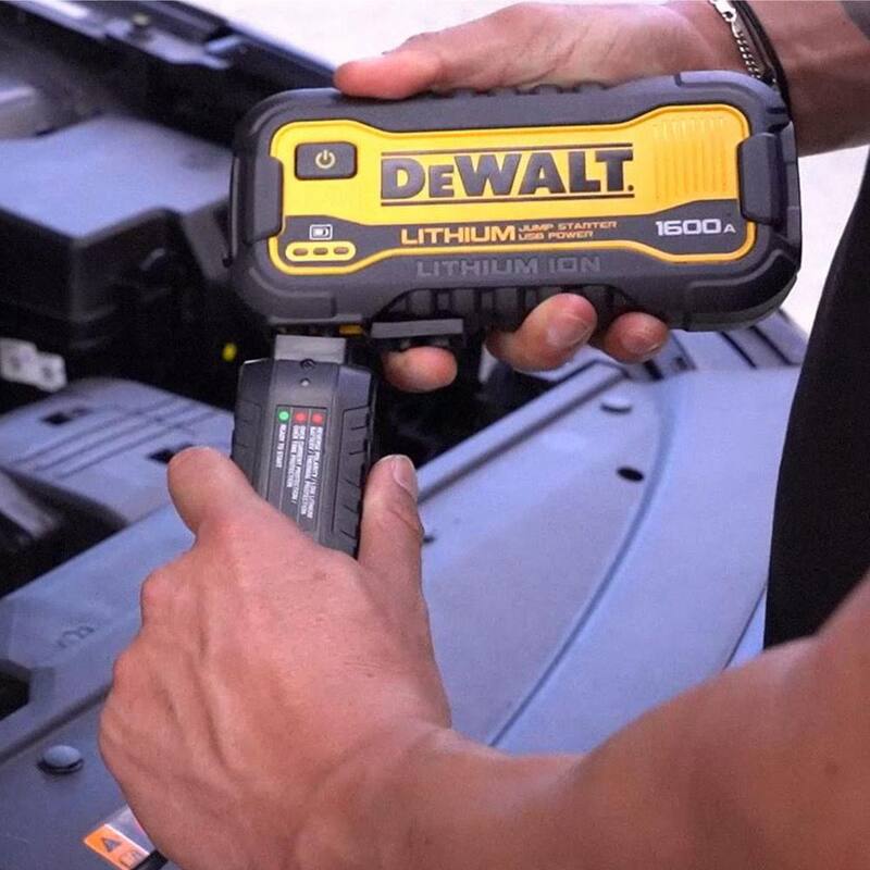 DEWALT 1600 Peak Amp Lithium Jump Starter with USB Power Bank - DXAELJ16