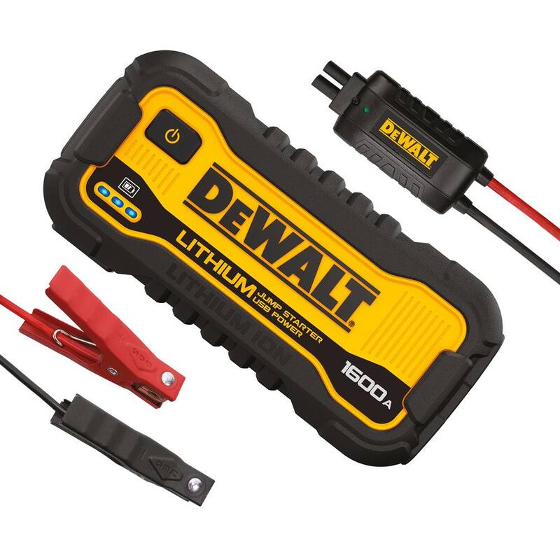 DEWALT 1600 Peak Amp Lithium Jump Starter with USB Power Bank - DXAELJ16