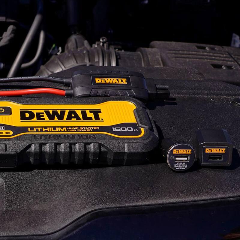 DEWALT 1600 Peak Amp Lithium Jump Starter with USB Power Bank - DXAELJ16