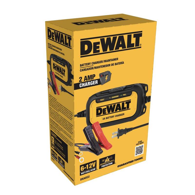 DEWALT Professional 2 Amp Automotive Battery Charger and Maintainer - DXAEC2