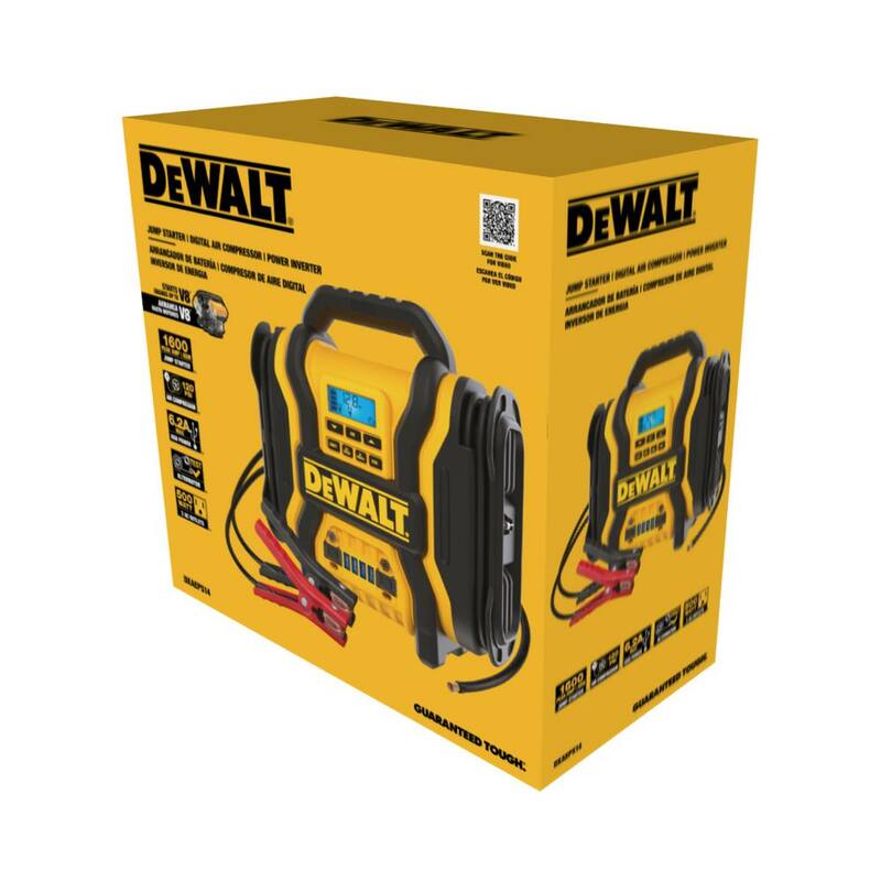 DEWALT Portable Power 2000 Peak Amp Jump Starter w/Digital Compressor - DXAEPS14