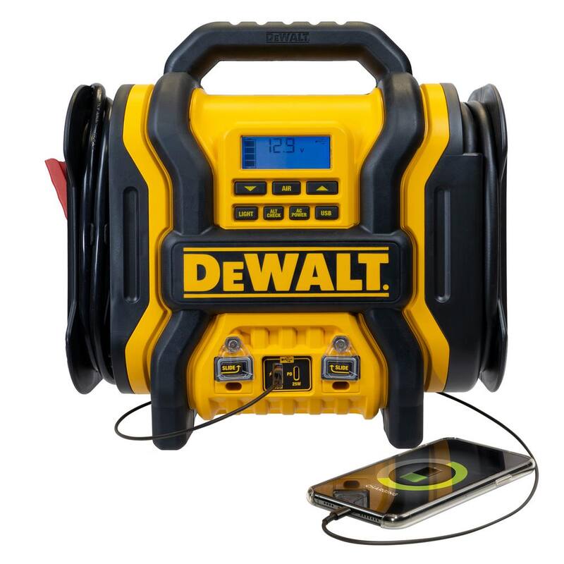 DEWALT Portable Power 2000 Peak Amp Jump Starter w/Digital Compressor - DXAEPS14