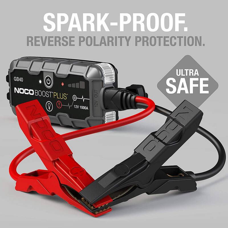 NOCO GB40 1000 Amp 12-Volt UltraSafe Lithium Jump Starter For Up To 6-Liter Gasoline And 3-Liter Diesel Engines - GB40