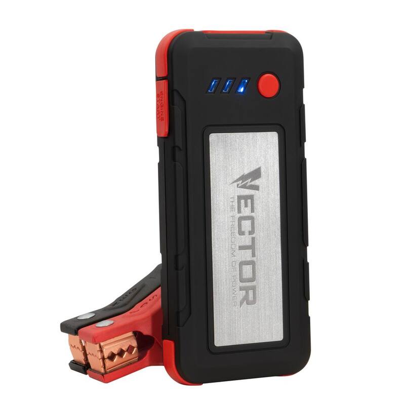 VECTOR 1600 Peak Amp Automotive Lithium Jump Starter, Portable Power - 15W USB-A & USB-C - SS16LV
