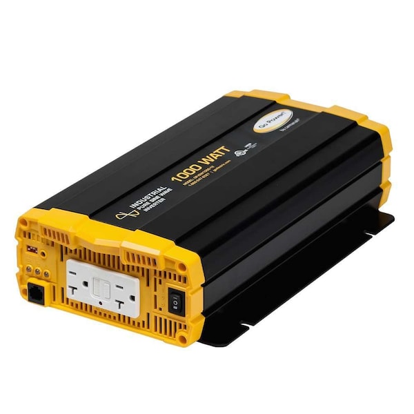 Go Power! Power Inverter, Pure Sine Wave, 1,750 W Peak, 1,000 W Continuous, 2 Outlets - 79948