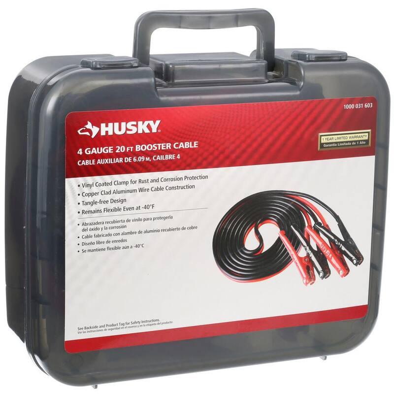 Husky 20 ft. 4-Gauge UL Booster Cable - 0160420-UL1