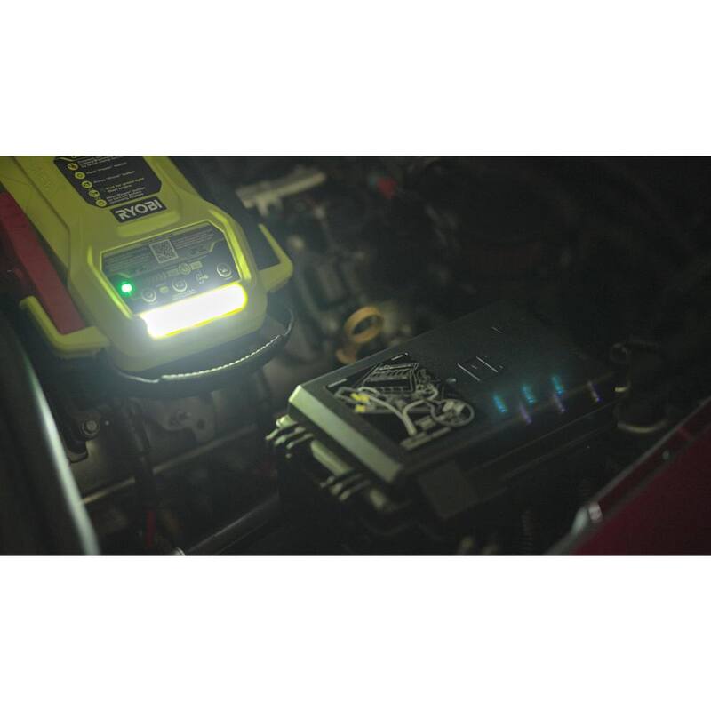 RYOBI ONE+ 18V Cordless 1600A Jump Starter with LED Work Light (Tool Only) - P7101A