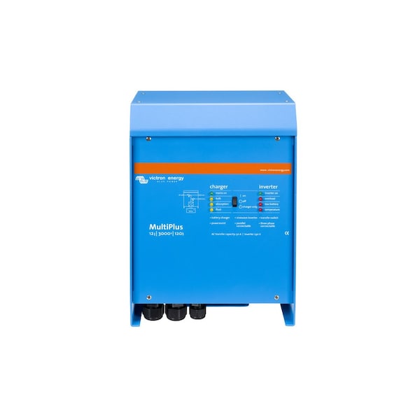 Victron Energy Power Inverter, Pure Sine Wave, 6,000 W Peak, 3,000 W Continuous, 2 Outlets - PMP122301102