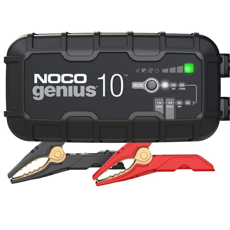 NOCO GENIUS GENIUS10, 10-Amp Fully-Automatic Smart Charger, 6V & 12V Battery Charger & Battery Maintainer - Genius10