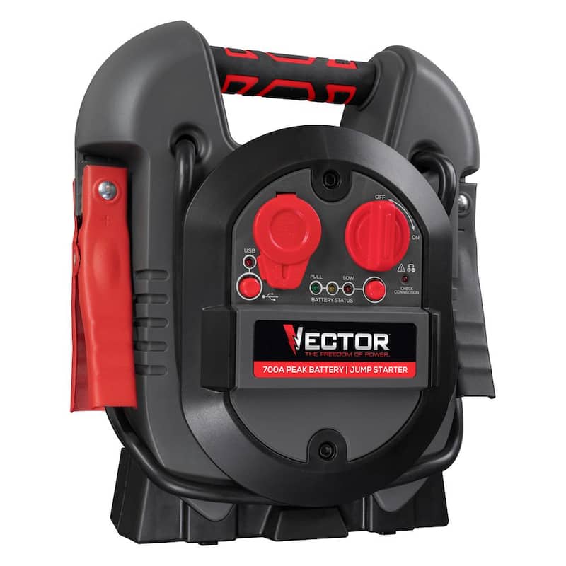 VECTOR 700 Peak Amp Automotive Jump Starter, Portable Power - 10W USB Port, 12V DC Port - J312V
