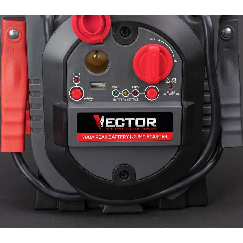 VECTOR 700 Peak Amp Automotive Jump Starter, Portable Power - 10W USB Port, 12V DC Port - J312V