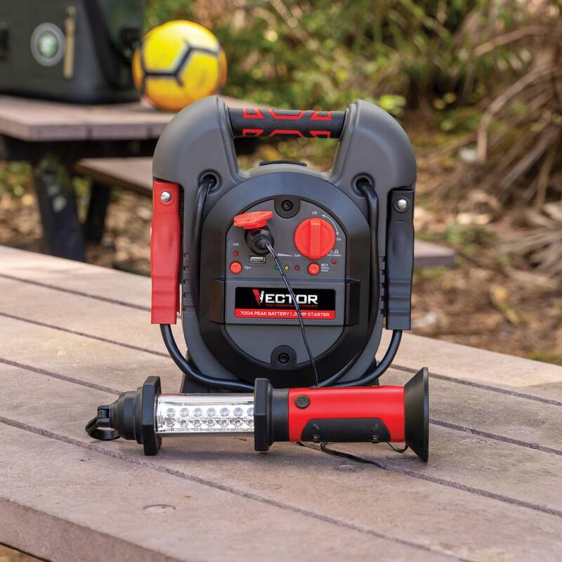 VECTOR 700 Peak Amp Automotive Jump Starter, Portable Power - 10W USB Port, 12V DC Port - J312V