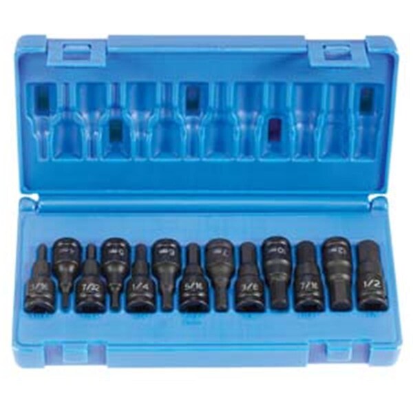Coolkitchen 3/8 and quot; Drive 13 Pieces Combo Hex Driver SAE/Metric Set, 13PK - CO67969