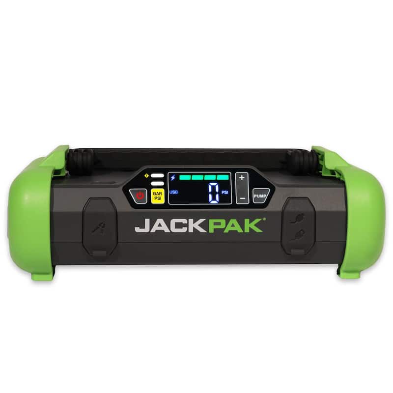 JACKPAK 150 PSI 2,500 Amp Ultra Multi-function 4-in-1 Jump Starter, Air Compressor, Flashlight, and Portable Charger - 5180050