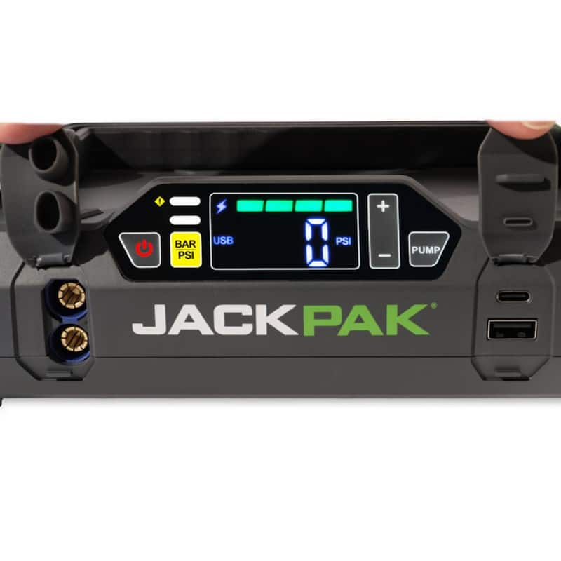 JACKPAK 150 PSI 2,500 Amp Ultra Multi-function 4-in-1 Jump Starter, Air Compressor, Flashlight, and Portable Charger - 5180050
