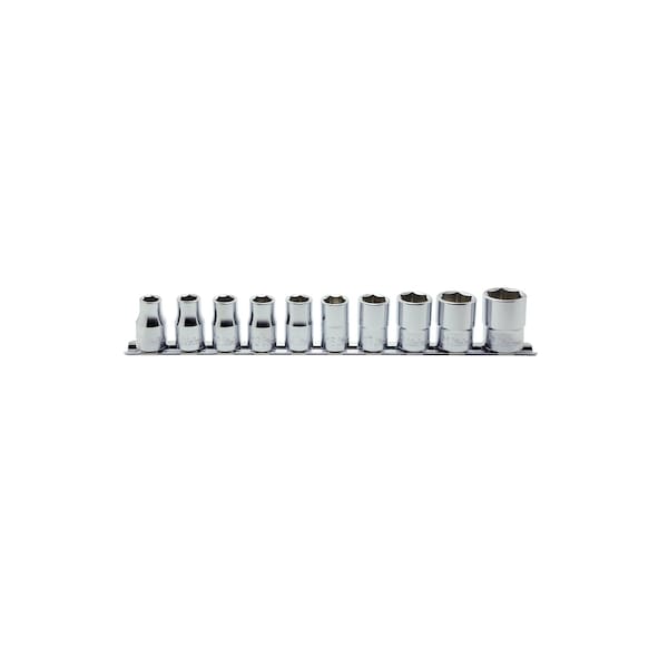 Ko-Ken Socket Set 10-22mm 6 Point 300mm 10 pieces 1/2 Sq. Drive - RS4400M/10