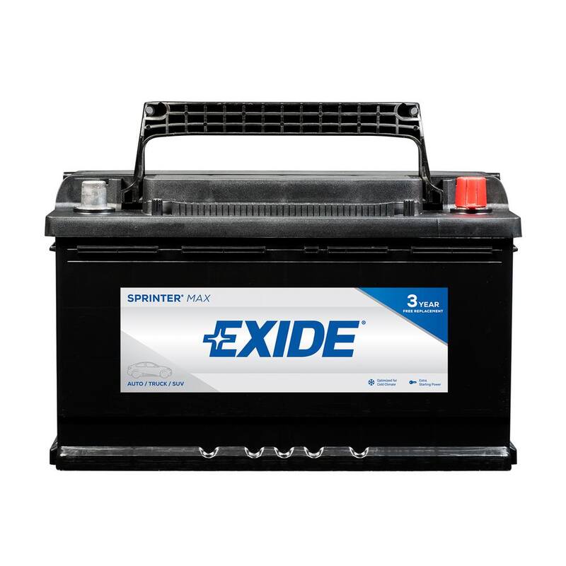 Exide SPRINTER MAX 12 volts Lead Acid 6-Cell H7/L4/94R Group Size 800 Cold Cranking Amps (BCI) Auto Battery - SX-H7/L4/94R